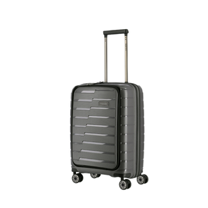 Travelite Air Base Anthracite Small Suitcase w/Front Pocket