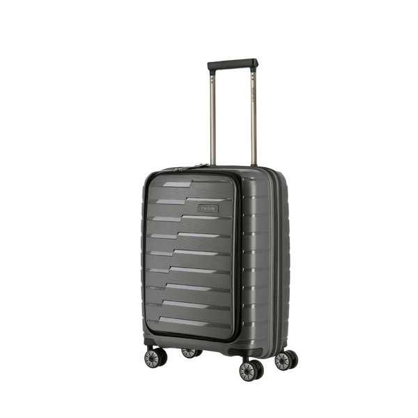 Travelite Air Base Anthracite Small Suitcase w/Front Pocket