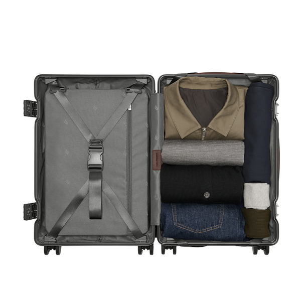 Carl Friedrik The Carry On Grey/Chocolate Suitcase
