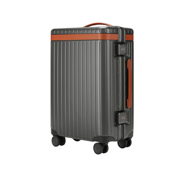 Carl Friedrik The Carry On Grey/Cognac Suitcase