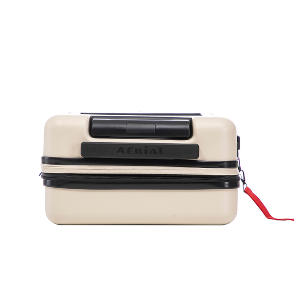 Aerial Cabin Size Beige Suitcase w/ Easy Pocket