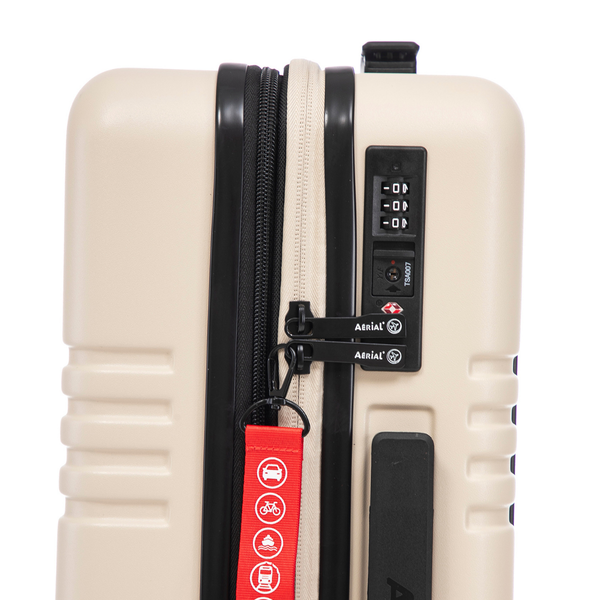 Aerial Cabin Size Beige Suitcase w/ Easy Pocket