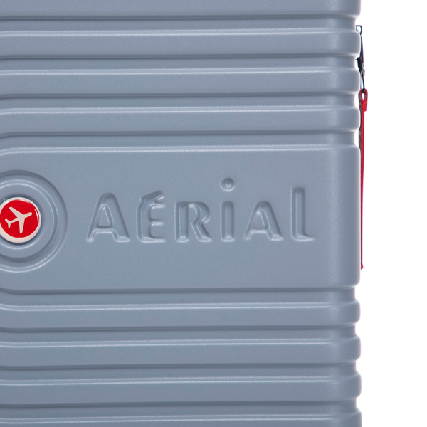 Aerial Cabin Size Light Blue Suitcase w/ Easy Pocket