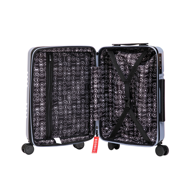 Aerial Cabin Size Light Blue Suitcase w/ Easy Pocket