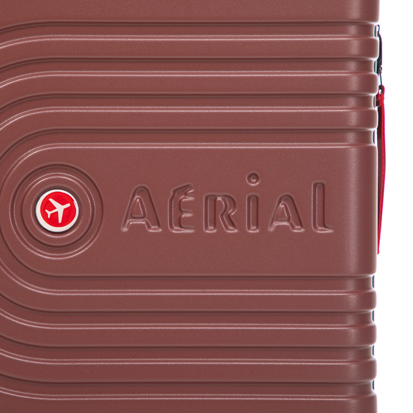 Aerial Cabin Size Burgundy Suitcase w/ Easy Pocket