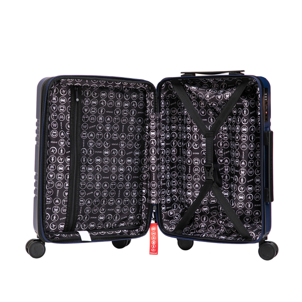 Aerial Cabin Size Dark Blue Suitcase w/ Easy Pocket