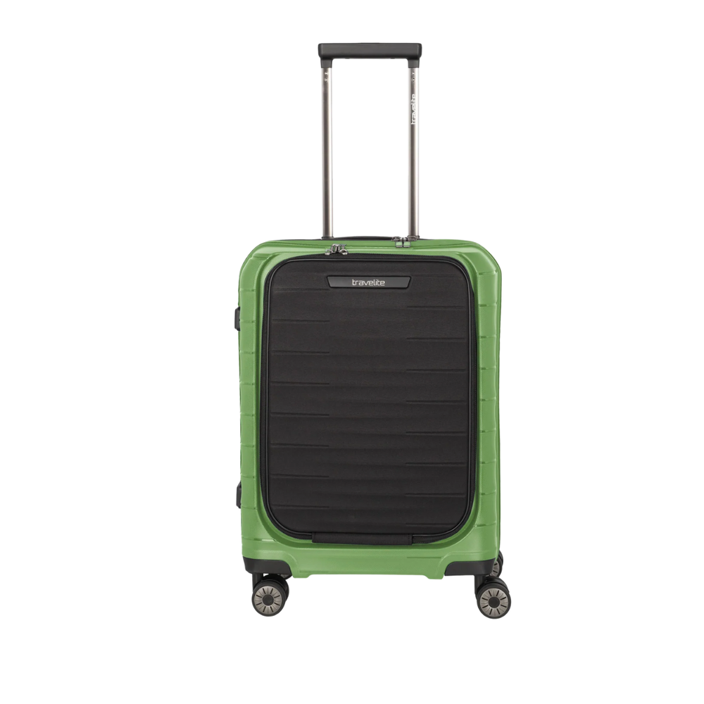 Travelite Mooby Green Small Suitcase w/Front Pocket