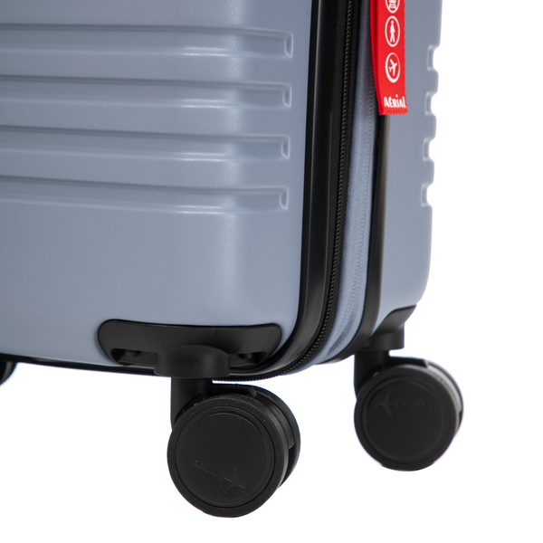 Aerial ABS Under Seat Suitcase Light Blue with Easy Rapid Pocket