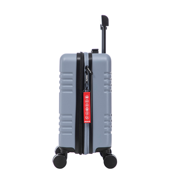 Aerial ABS Under Seat Suitcase Light Blue with Easy Rapid Pocket