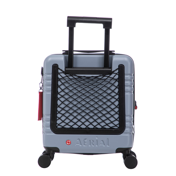 Aerial ABS Under Seat Suitcase Light Blue with Easy Rapid Pocket