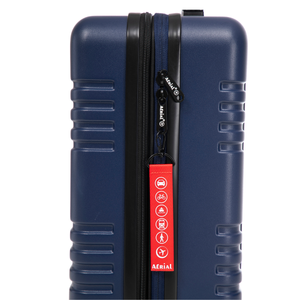 Aerial ABS Under Seat Suitcase Dark Blue with Easy Rapid Pocket