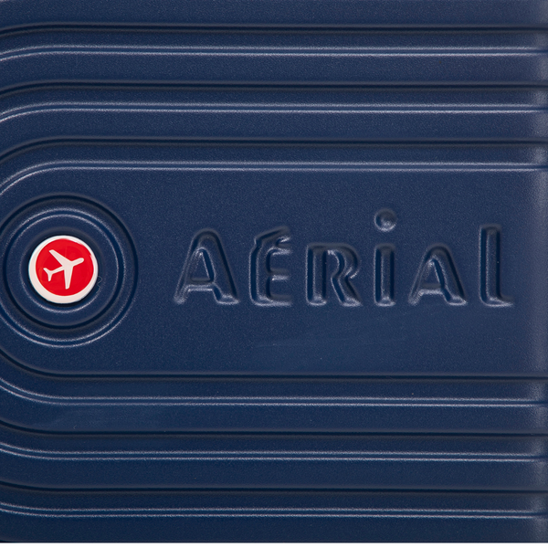 Aerial ABS Under Seat Suitcase Dark Blue with Easy Rapid Pocket