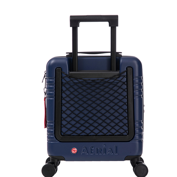 Aerial ABS Under Seat Suitcase Dark Blue with Easy Rapid Pocket