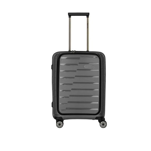 Travelite Air Base Anthracite Small Suitcase w/Front Pocket