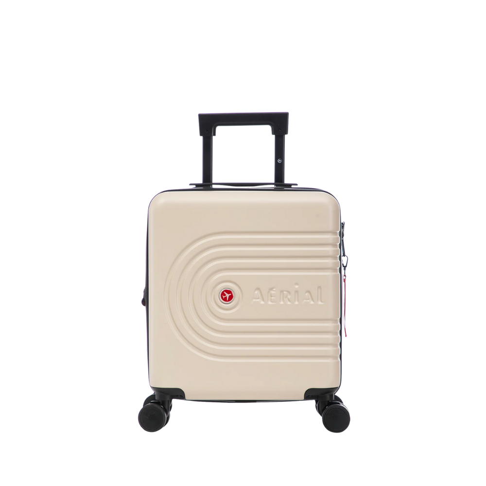 Aerial -ABS Under Seat Suitcase Beige with Easy Rapid Pocket