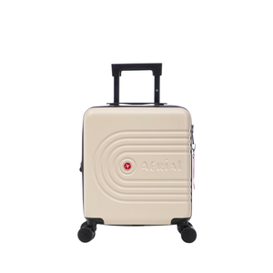 Aerial -ABS Under Seat Suitcase Beige with Easy Rapid Pocket