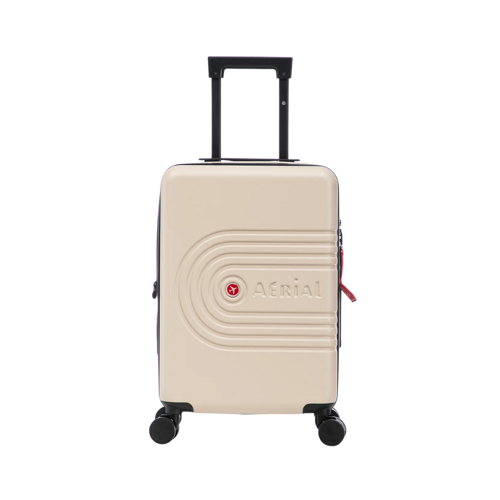 Aerial Cabin Size Beige Suitcase w/ Easy Pocket