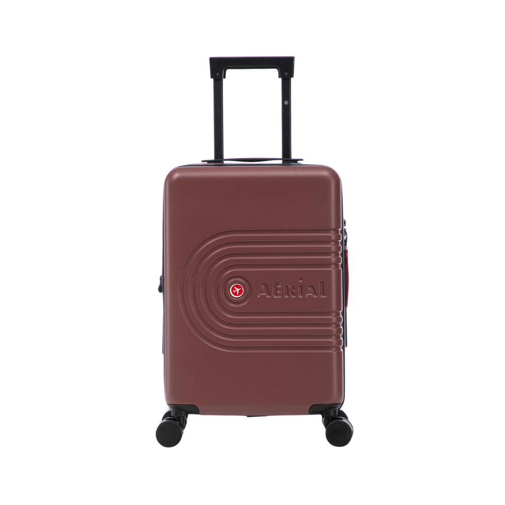 Aerial Cabin Size Burgundy Suitcase w/ Easy Pocket
