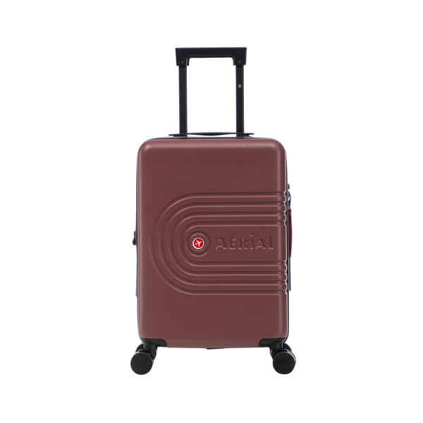 Aerial Cabin Size Burgundy Suitcase w/ Easy Pocket