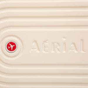 Aerial ABS Under Seat Suitcase Beige with Easy Rapid Pocket