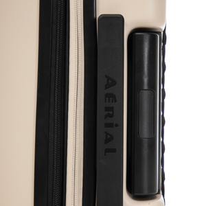 Aerial ABS Under Seat Suitcase Beige with Easy Rapid Pocket