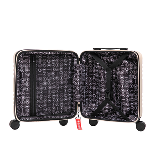 Aerial ABS Under Seat Suitcase Beige with Easy Rapid Pocket