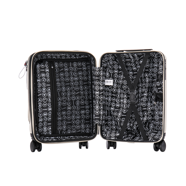 Aerial Multimedia Beige Cabin Suitcase w/Front Pocket