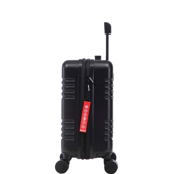 Aerial ABS Under Seat Suitcase Black with Easy Rapid Pocket