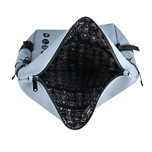 Aerial Urban Light Blue Roll-Top Backpack
