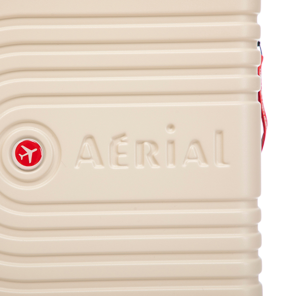 Aerial Cabin Size Beige Suitcase w/ Easy Pocket