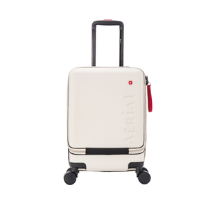 Aerial Multimedia Beige Cabin Suitcase w/Front Pocket